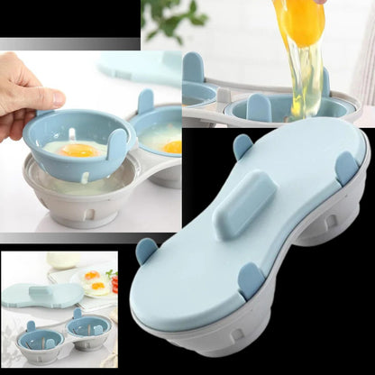 Compact Egg Cooker Steamer with Silicone Poacher