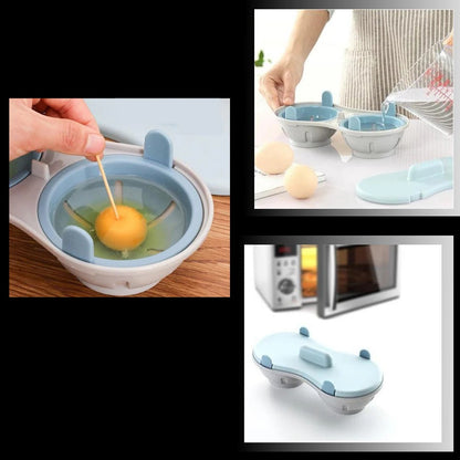 Compact Egg Cooker Steamer with Silicone Poacher