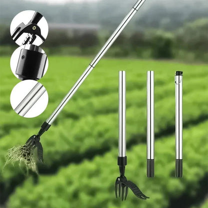 Ergonomic Garden Tool with Removable Weed Remover
