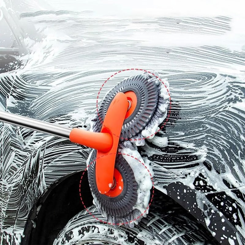 Extendable Auto Wash Mop with Long Pole and Spin Head - Ortekor