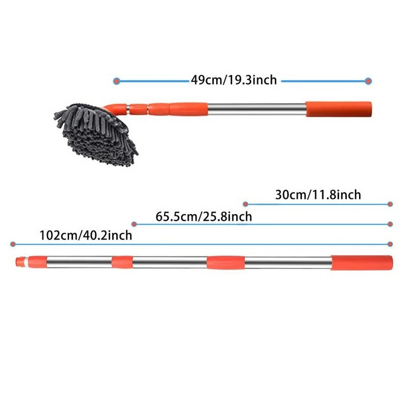 Extendable Auto Wash Mop with Long Pole and Spin Head