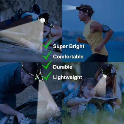 Bright Adjustable LED Headlamp with Multiple Light Settings