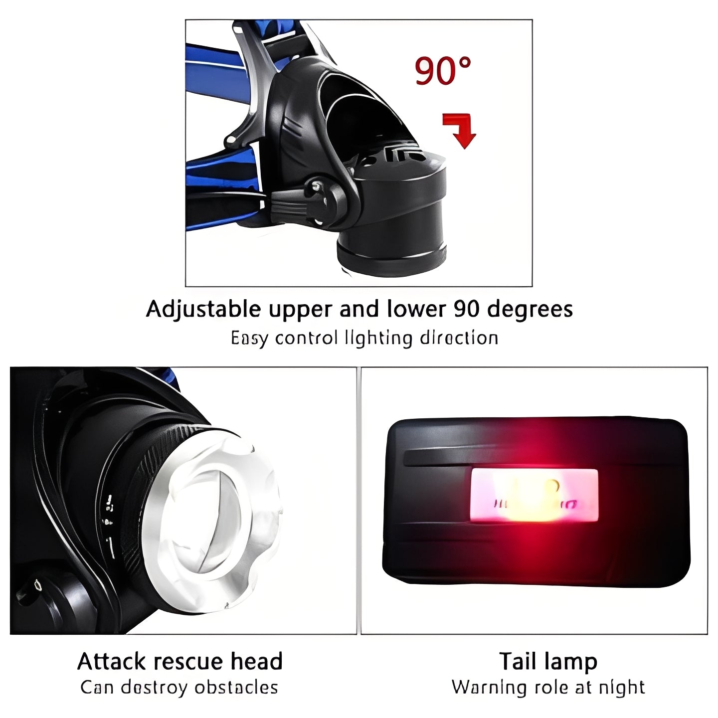 Bright Adjustable LED Headlamp with Multiple Light Settings