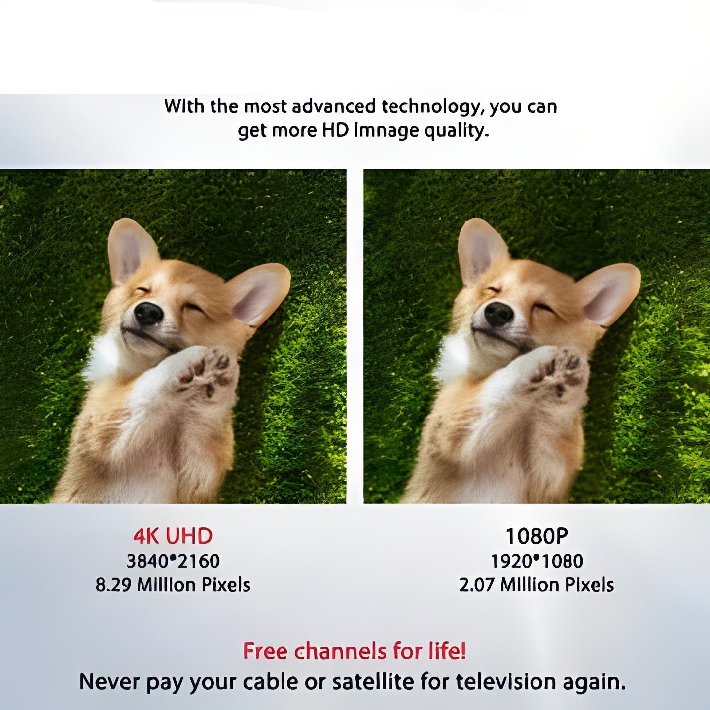 HD TV Indoor Antenna with UHF and VHF Signal