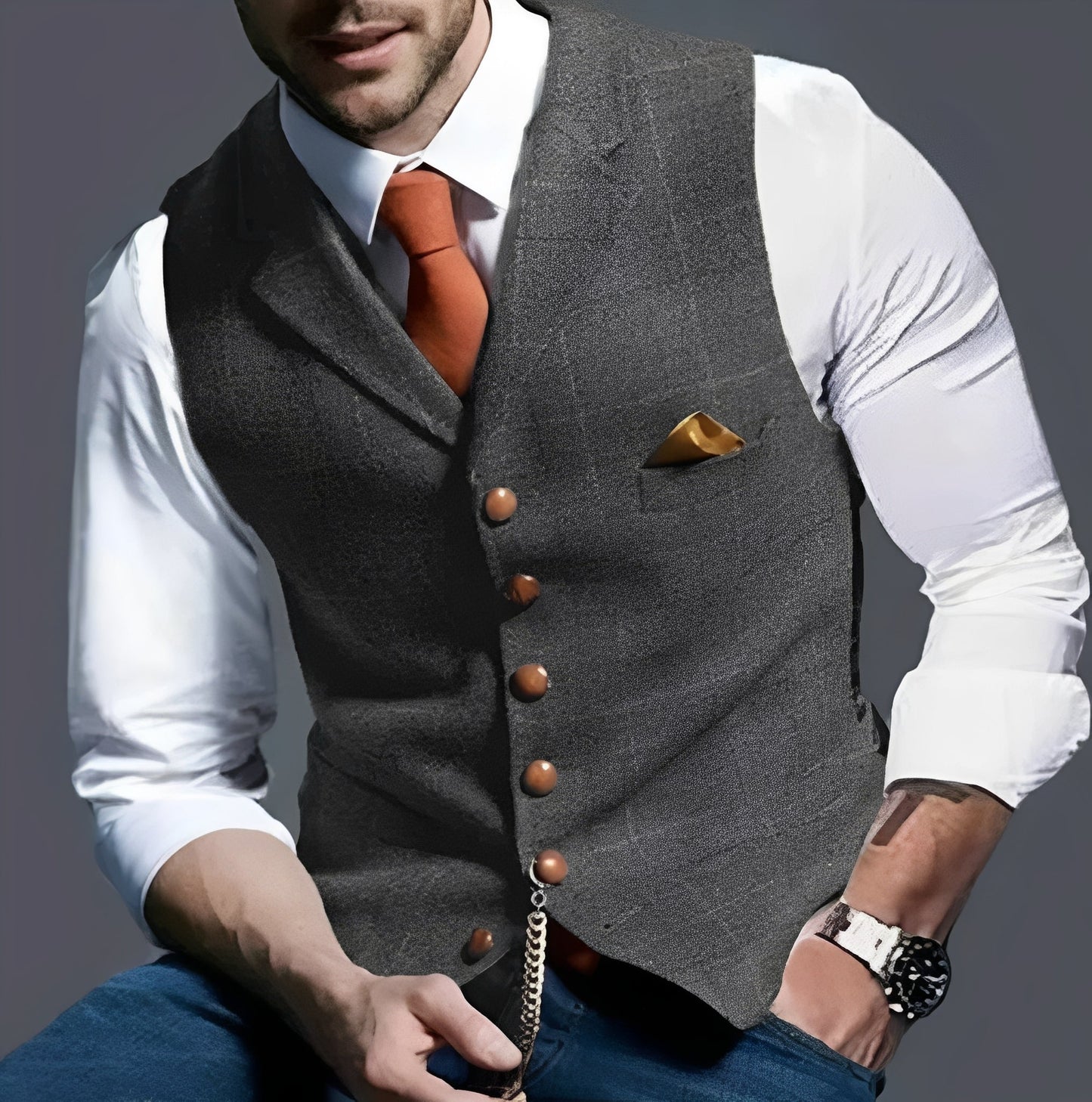 Classic Formal Vest with Fitted Design