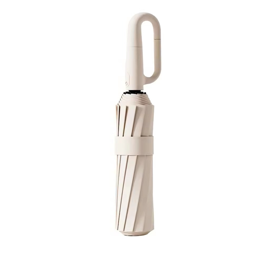 Compact Umbrella with Safety Rim and Comfort Grip