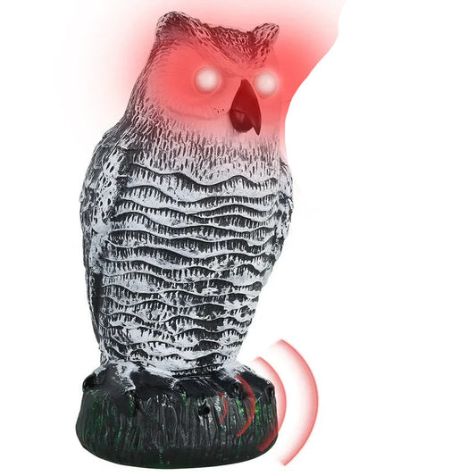 Motion Activated Solar Powered Owl Repellent Statue - Ortekor