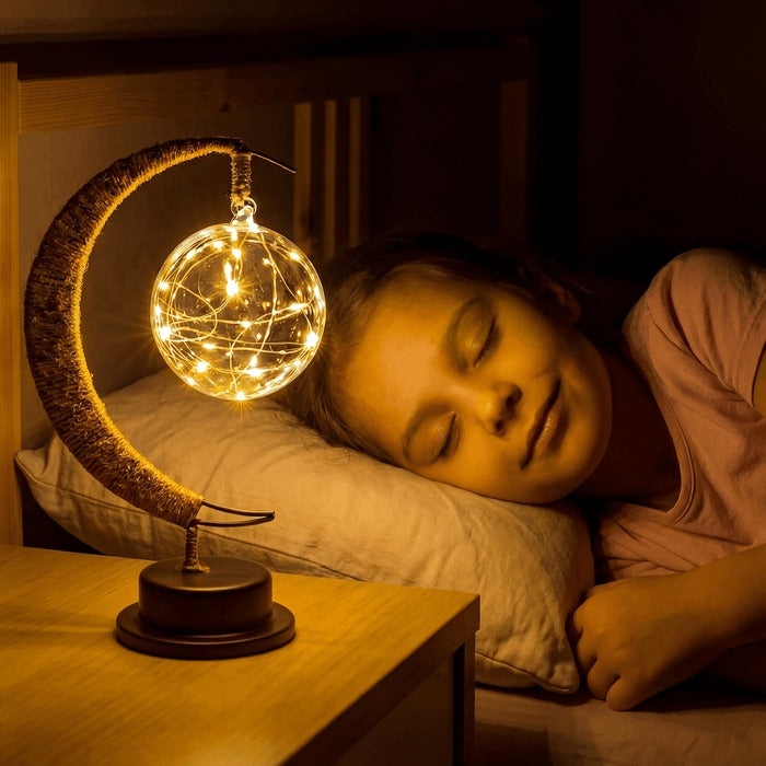 Glowing Moon Globe Table Lamp with Realistic Texture