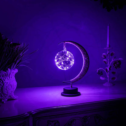 Glowing Moon Globe Table Lamp with Realistic Texture