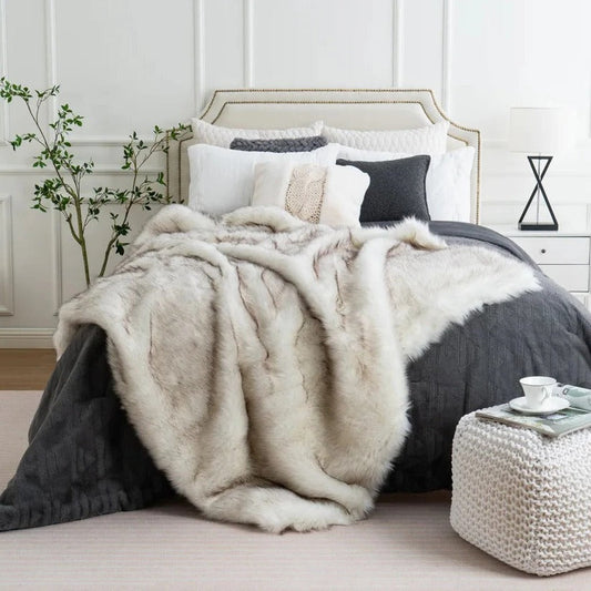 Soft Faux Fur Throw Blanket - Ortekor