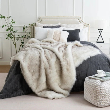 Soft Faux Fur Throw Blanket