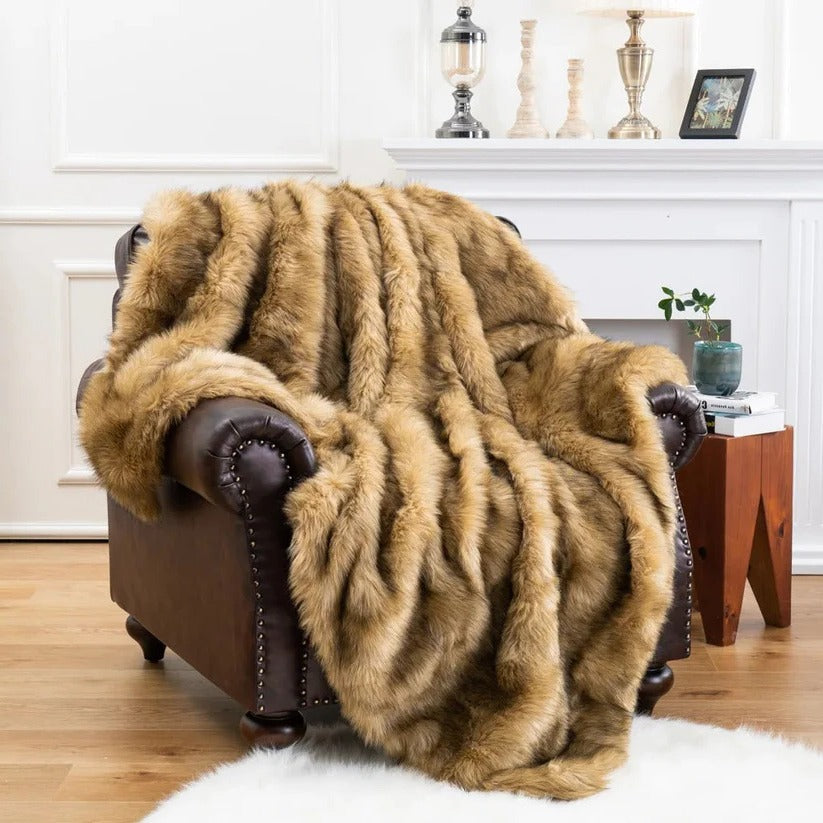 Soft Faux Fur Throw Blanket