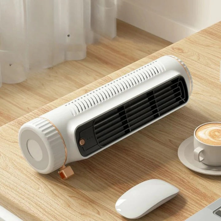 Compact Quiet Desk Fan with Rechargeable Battery