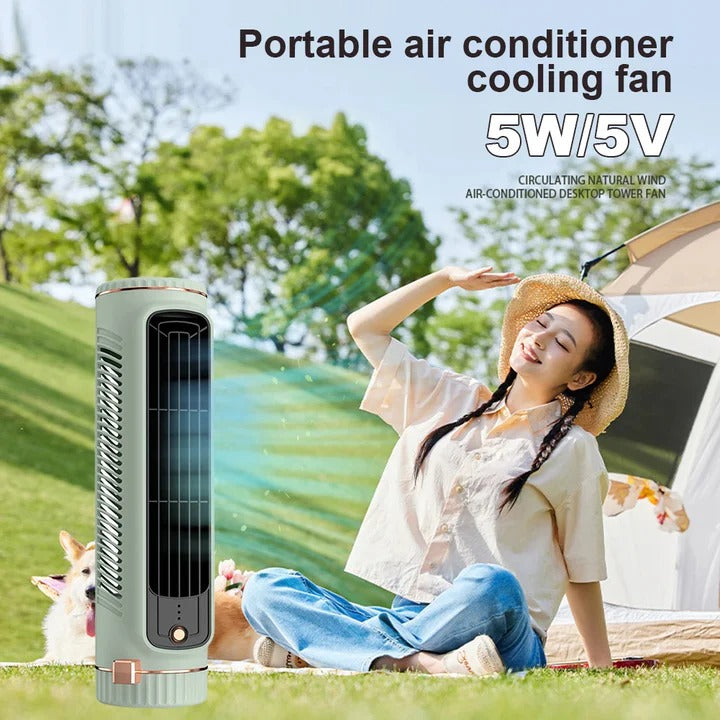 Compact Quiet Desk Fan with Rechargeable Battery
