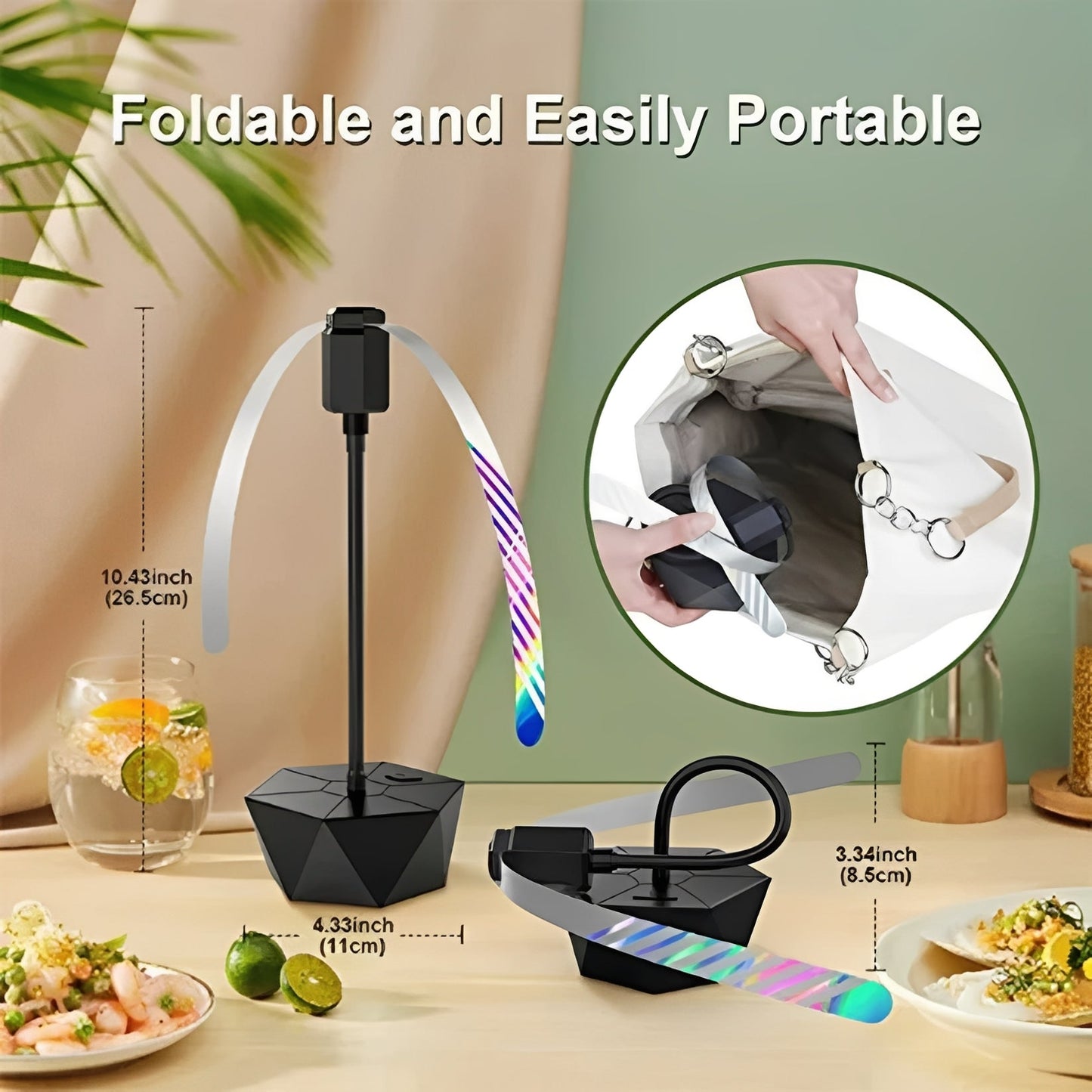 Compact Rechargeable Fly Repellent Fan