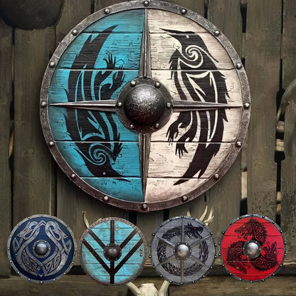 Unique Engraved Battle Shield and Customizable Norse Defense