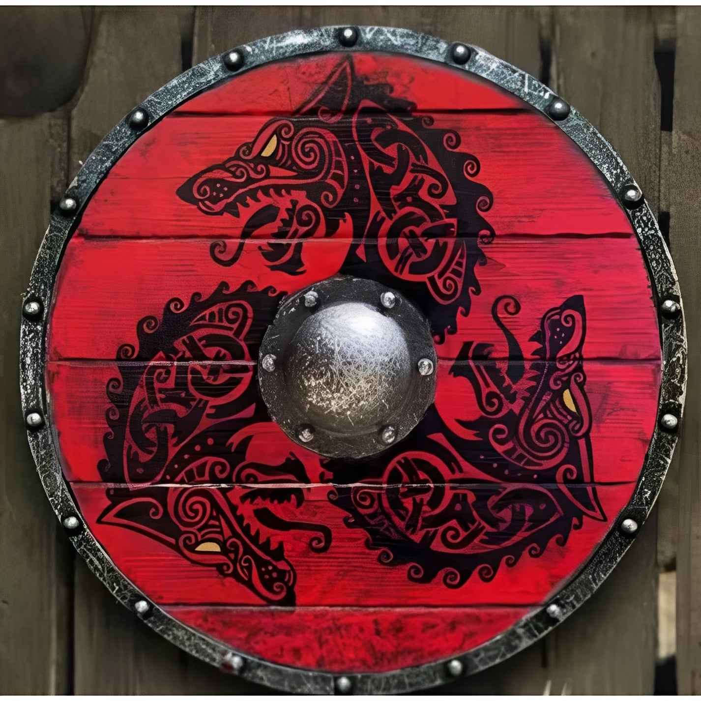 Unique Engraved Battle Shield and Customizable Norse Defense
