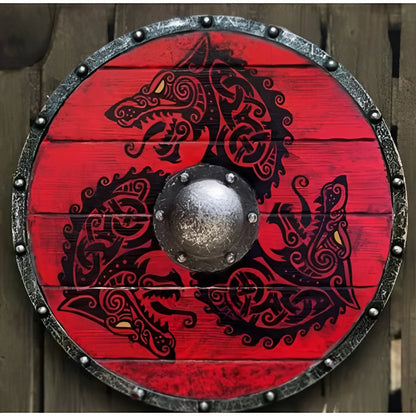 Unique Engraved Battle Shield and Customizable Norse Defense