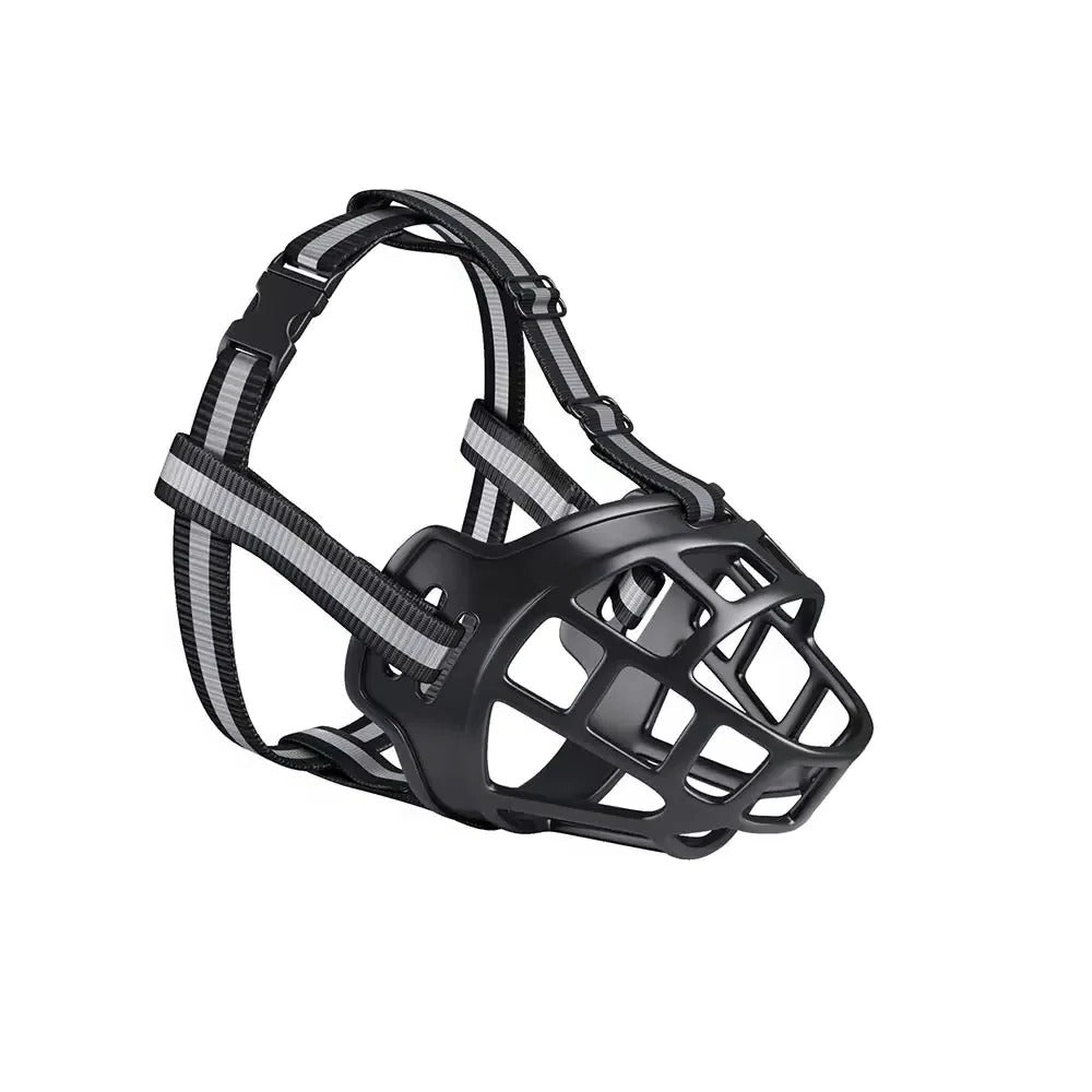Comfortable Pet Muzzle with Safety Reflective Straps