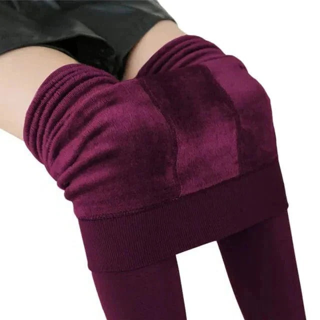Warm High Waisted Fleece Leggings for Women