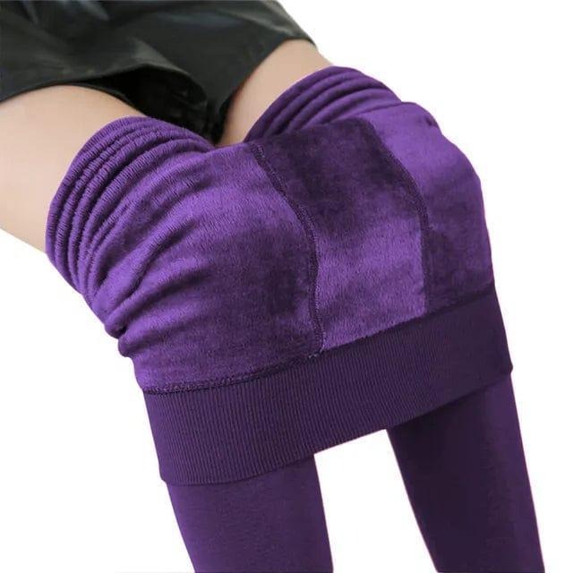 Warm High Waisted Fleece Leggings for Women