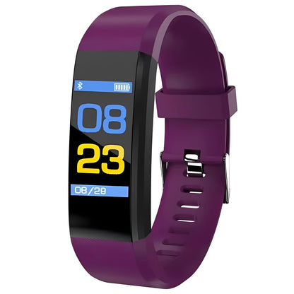 Sporty Fitness Tracker with Heart Rate Monitor Digital Screen