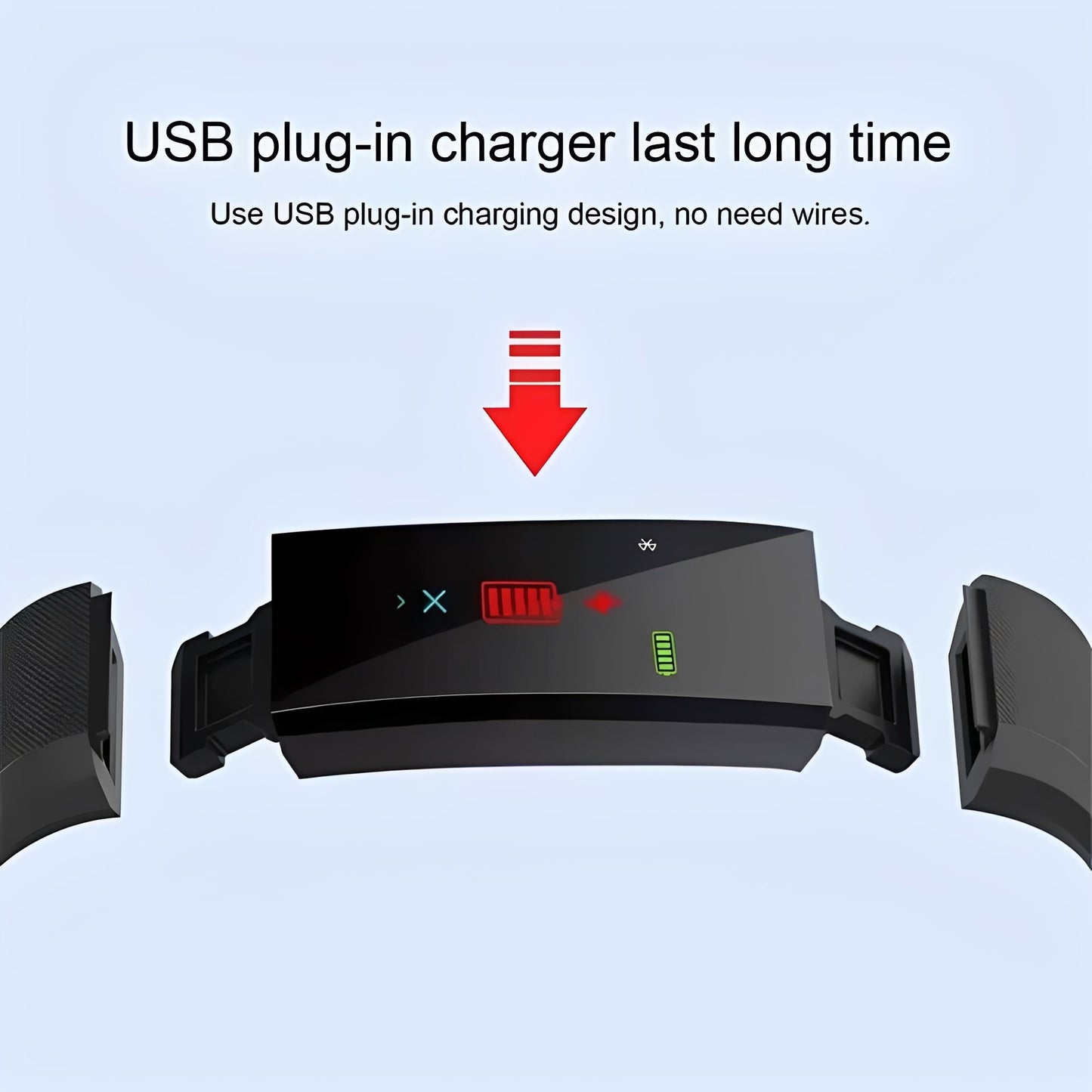 Sporty Fitness Tracker with Heart Rate Monitor Digital Screen