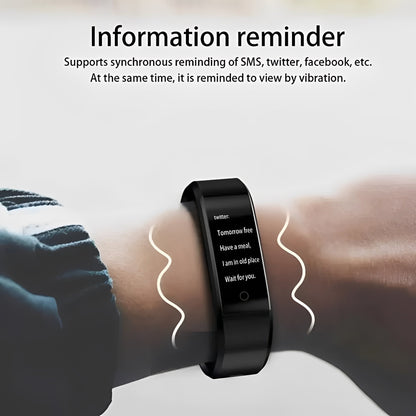 Sporty Fitness Tracker with Heart Rate Monitor Digital Screen