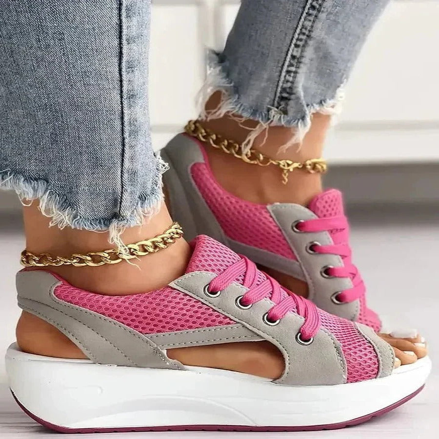 Comfortable High Heel Cutout Sandals with Soft Insoles