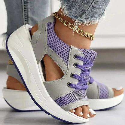 Comfortable High Heel Cutout Sandals with Soft Insoles