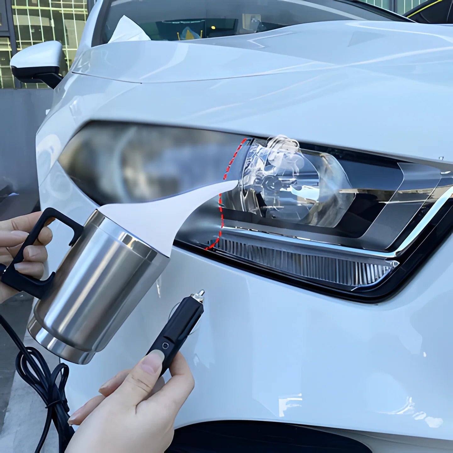 Car Headlight Repair Kit with Polish and Buffing Pads