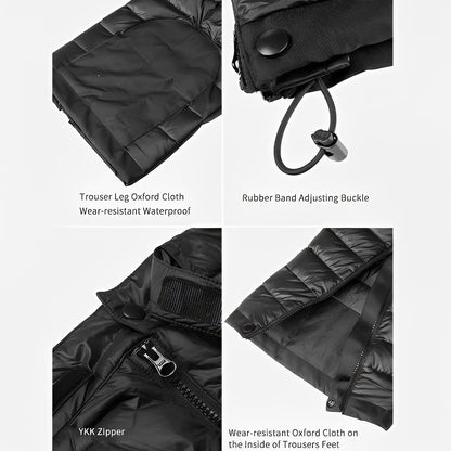 Warm Insulated Snow Pants with Zip for Winter Sports