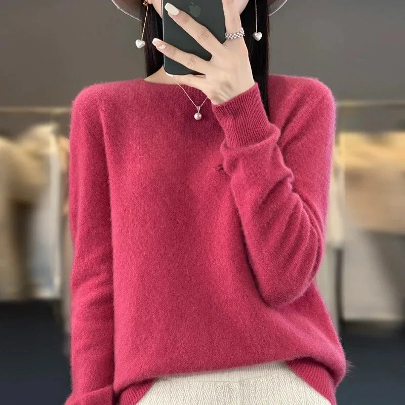 Soft Merino Wool Crew Neck Sweater