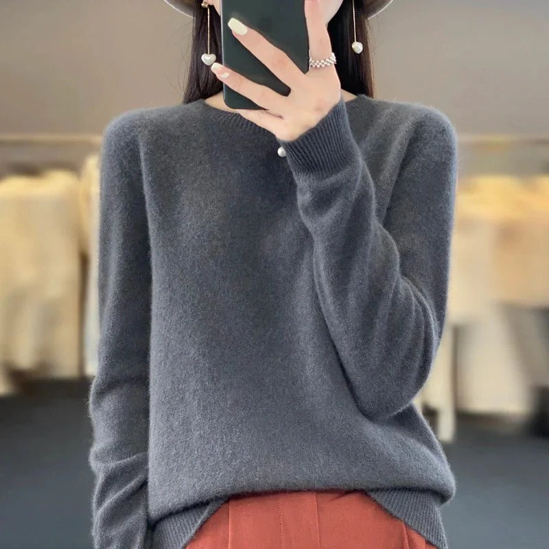 Soft Merino Wool Crew Neck Sweater