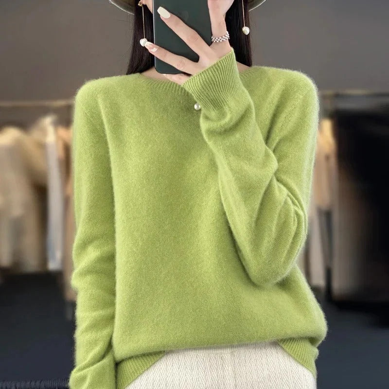 Soft Merino Wool Crew Neck Sweater