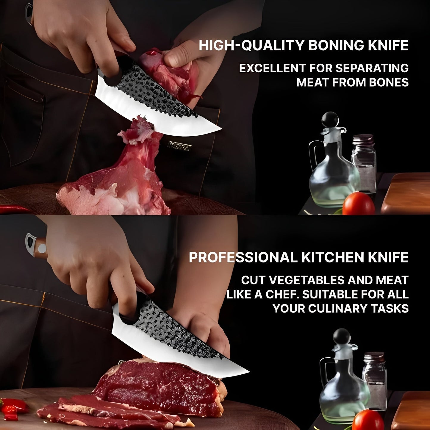 Sharp Stainless Chef Knife with Comfort Grip Handle