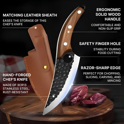 Sharp Stainless Chef Knife with Comfort Grip Handle