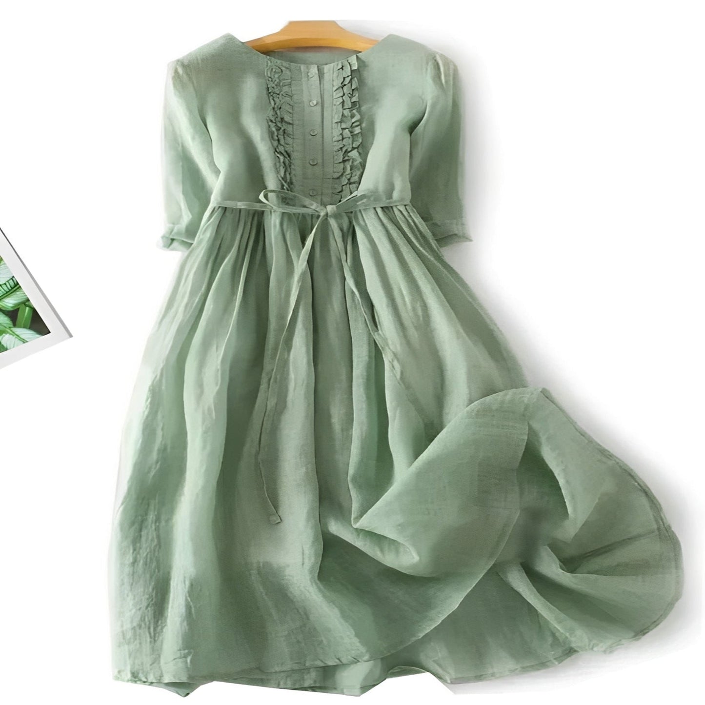 Floral Summer Dress with Ruffles for Ladies