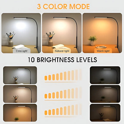 Adjustable Bright LED Table Lamp with Flexible Neck