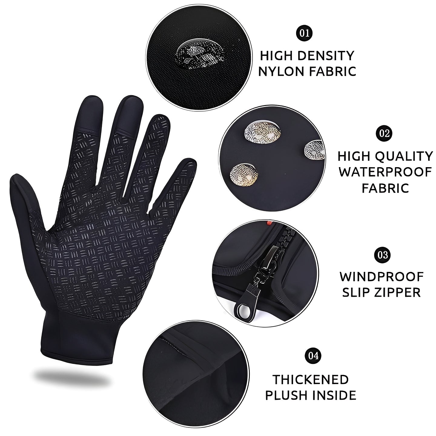 Warm Waterproof Bike Gloves for Men and Women