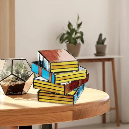Unique Book Style Table Lamp with LED Lighting