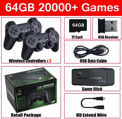 Compact Gaming Console with 64GB and 2 Wireless Controllers