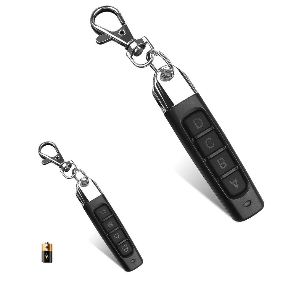Compact 4 Button Garage Door Opener Keychain Remote