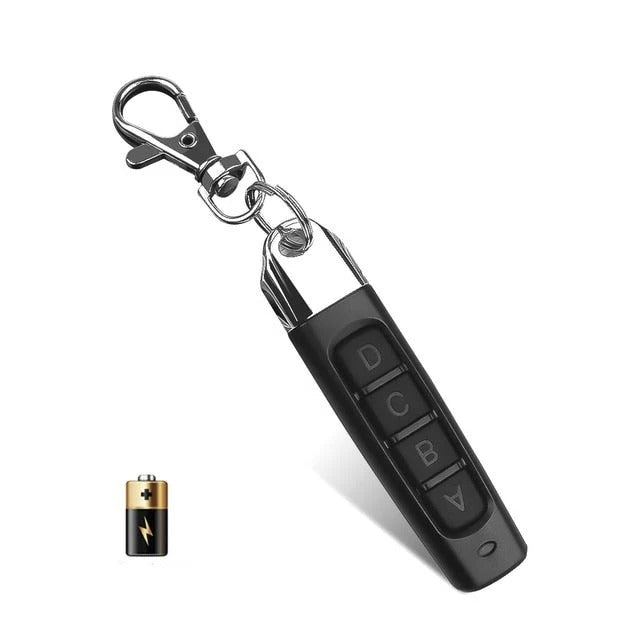 Compact 4 Button Garage Door Opener Keychain Remote - Ortekor