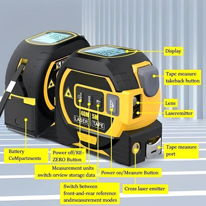 Accurate Distance Laser Measure with IR Sensor