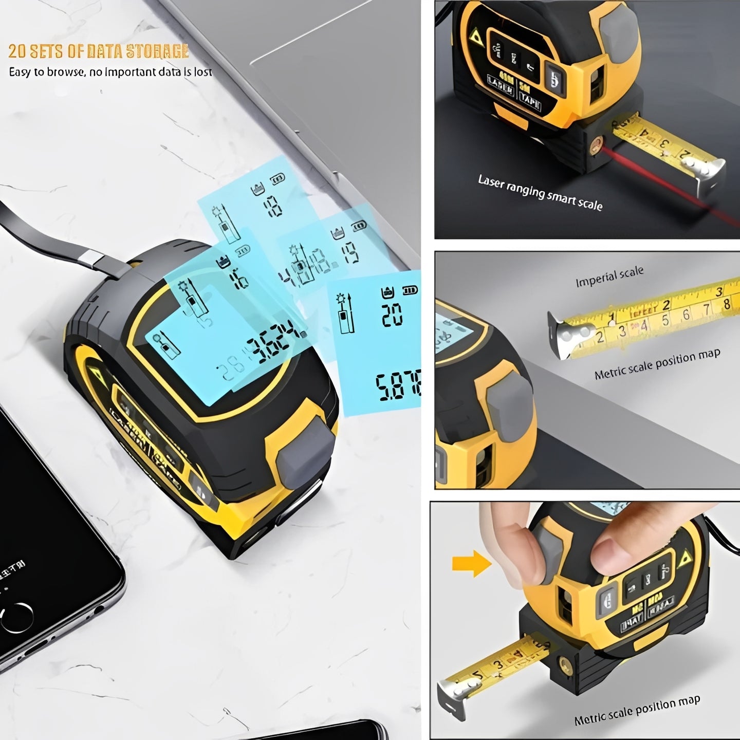 Accurate Distance Laser Measure with IR Sensor