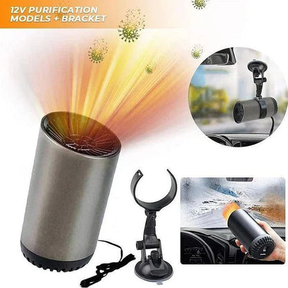 Compact Car Cup Heater and Cooler with Swivel Base