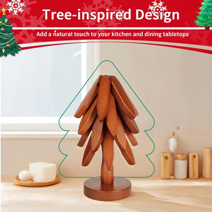 Portable Oak Trivets with Thermal Resistant Top