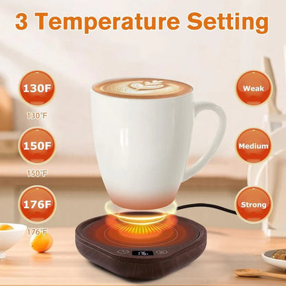 Heated Coffee Mug Warmer with Adjustable Heat Plate