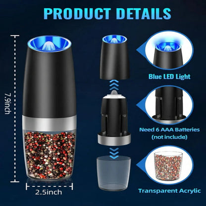 Easy Use Electric Salt Pepper Grinder Mill